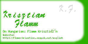 krisztian flamm business card